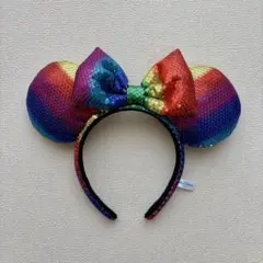 レインボー ミッキー型カチューシャ