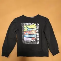 ポケモン ピカチュウ トレーナー 黒　130cm