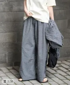 【新品】OUTDOOR PRODUCTS　コットンサッカーチェックイージーパンツ