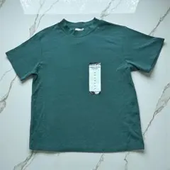 GU ジーユー　グリーン クルーネック Tシャツ M　緑　シンプル