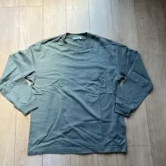 UNIQLO U カーキ　オリーブグリーン Lサイズ クルーネックTシャツ　Ｌ