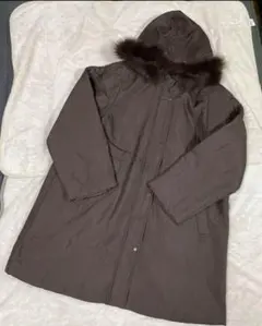 ※ レディース　コート　ファー　フード　取り外し　3way 婦人服　冬　アウター