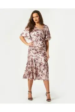 新品未使用 Little Mistress フラワープリントマーメイドドレス