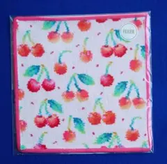 FEILER　ラブラリー　タオルハンカチ　チェリードット　WEB限定　ピンクヘム