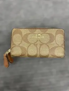 COACH コーチ ゴールド コインケース シグネチャー柄