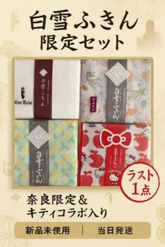 白雪ふきん 人気柄4枚セット 奈良限定&キティコラボ 送料無料