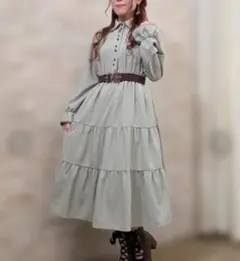 美品　アクシーズファム　メルティショコラ刺繍ワンピース　ミントグリーン