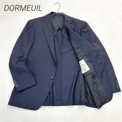 五大陸 DORMEUIL テーラードジャケット　紺　ストライプ　ドーメル　Lのサムネイル