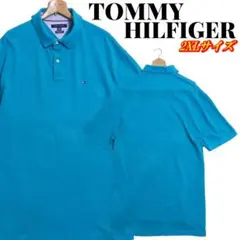 TOMMY HILFIGER ワンポイントロゴ ビッグポロシャツ XXLサイズ