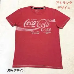 コカコーラ 企業ロゴTシャツ 赤 M USA古着 Coca-Colaのサムネイル