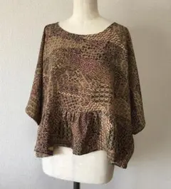 着物リメイク　正絹　ゆるだぼ　プルオーバー