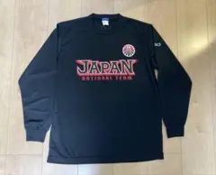 アシックス バスケ日本代表 ジャパン JAPAN 長袖シャツ 黒 Mサイズ 美品