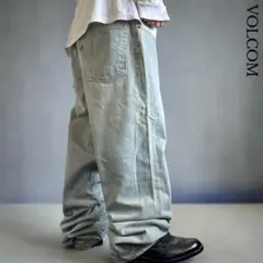 USA製 00s VOLCOM ワイドジーンズ ヘビーオンス 刺繍グッドフェードのサムネイル