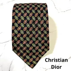 【ヴィンテージ】Christian Dior シルク ネクタイ ネイビー