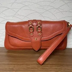 【極美品】Cole Haan レザー 長財布 クラッチバッグ ストラップ付のサムネイル