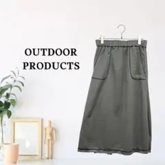 zG2058【L】OUTDOOR PRODUCTS ひざ丈スカート 総柄のサムネイル