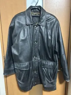 ITALIAN TASTE ブラックレザーコート ジャケット