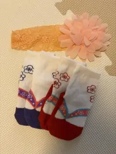 草履柄　ベビー靴下 9〜12cm