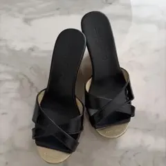 JIMMY CHOO ウェッジソール サンダル ブラック 34のサムネイル