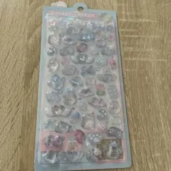 水色ボンボンドロップシール　うさぎ　クーリア　オリジナルボンボンドロップ