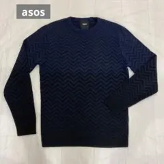 ニットセーター　ダークブルー　Mサイズ