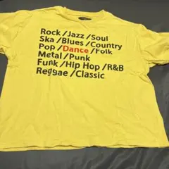 ライフサポートプロダクツ　LSP 音楽ジャンル Tシャツ カラシ色