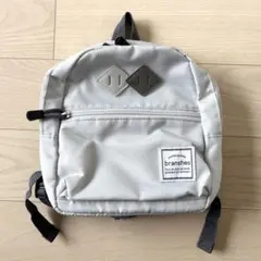 【美品】branshes ライトグレー ベビーキッズ　ナイロン小型リュックのサムネイル