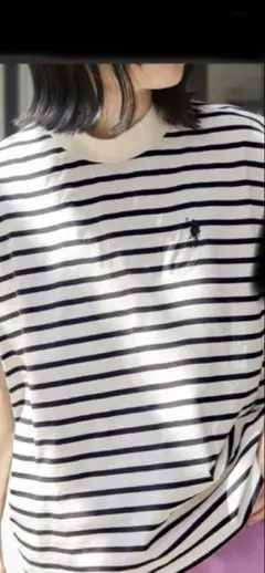 U.S. POLO ASSN. モックネックフレンチスリーブTシャツ