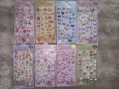 【A】3Dシール ぷくぷくシール ボンボンドロップシール 8種セット