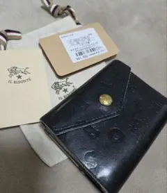 IL BISONTE 二つ折り財布 がま口 ブラックのサムネイル
