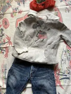 値下げ⭐︎ デニム&ダンガリー  ミッキー　パーカー　100