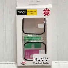 2個入✨Apple Watch 7/8 ケース カバー 45mm クリア