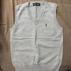 EASTBOY イーストボーイ Vネック ニットベスト 11号 グレー 毛玉ありのサムネイル