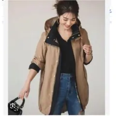 美品　【洗える】バンヤードストーム　2WAYミドルブルゾン　フード ライナー付