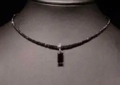 【芸能人御用達】高品質 ブラック ダイヤモンド ネックレス スピネル 2