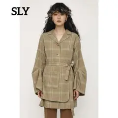 SLY CHECK WRAP SH OP スライ チェックラップシャツワンピース