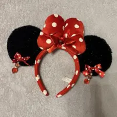 ミニーマウス風カチューシャ 赤と黒
