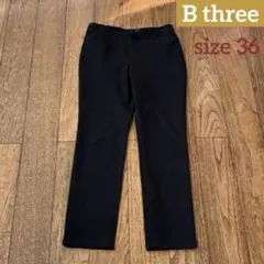 1回着用　B3 ビースリー　ストレッチ　ストレートパンツ　黒　34 1回着用 B3 ビースリー ストレッチ ストレートパンツ 黒 34 新着