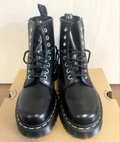 【超美品】ドクターマーチン1460 ZIPホワイトステッチ 8 ホール 24cm