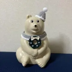 しろくま貯金箱用クリスマスセット　グレー色