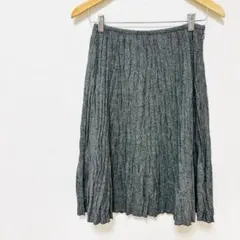 【クリアインプレッション】ラメ入り毛アンゴラ混フレアスカート　M　灰色グレー系のサムネイル