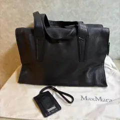 T1 極上 Max Mara マックスマーラ レザーウィークエンダーバッグのサムネイル