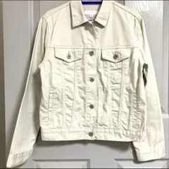 美品 ユニクロ ブルゾン 白 ホワイト ジャケット デニム