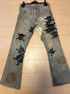 00s L.G.B. CRAZY WOLF SKULL DENIM PANTS - メルカリ