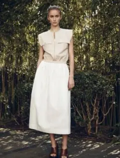 【GW限定値下げ】ZARA ポプリンワンピース　ベージュ ホワイト