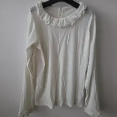 新品未使用タグ付きサマンサモスモスのベロアチュールフリル襟カットソー