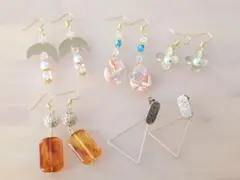 ピアスセット 多様なデザインと色合い