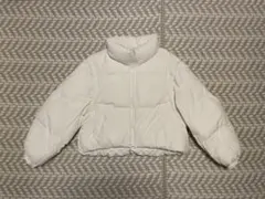 GU ホワイト ダウンジャケット/ベスト キッズM（150㎝相当）袖取り外し可能