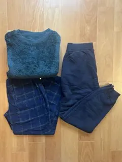 おまとめ買い ユニクロ 140 フリースパジャマ＆ボアパンツ