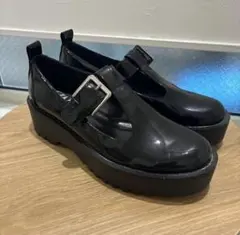 美品　ZARA バックルトラックソール　メリージェーン　厚底　Tストラップ　40